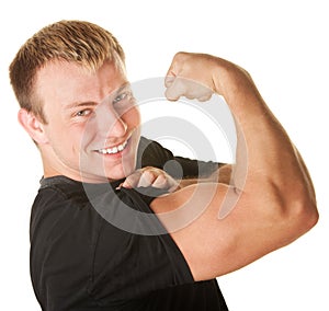 Man Flexing Biceps