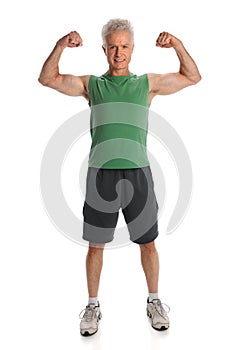 Man Flexing Muscles