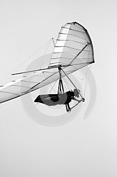 Man flying on a hang glider, mexico