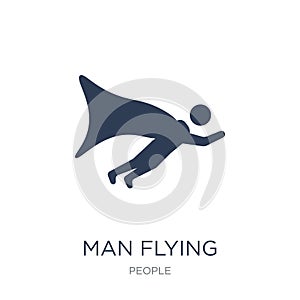 Man Flying icon. Trendy flat vector Man Flying icon on white background from People collection