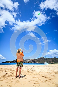 Flying a kite