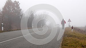 Man in the fog