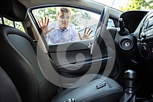 Man Forgot His Key Inside Car photo