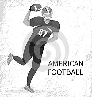 Man, Forward Running with Ball, American Football