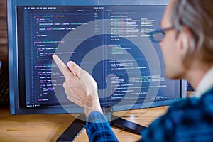 Software developer, freelancer working with program code