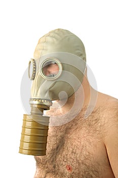 Man with gaz mask