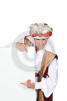 Man in genie costume