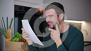 Man getting important news by physical mail