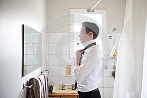 Man getting ready for a special day