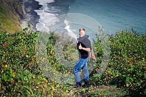 Man gives the thumbs-up to the camera