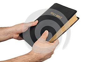 Man giving a Bible