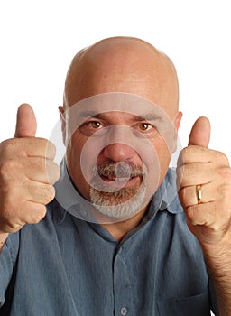 Man giving thumbs up