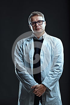 Man with glasses, lab technician