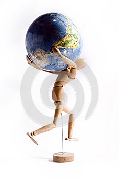 Man with a globe