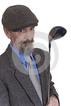 Man with golf club