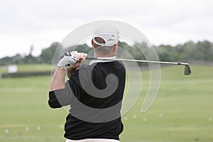 Man golf swing