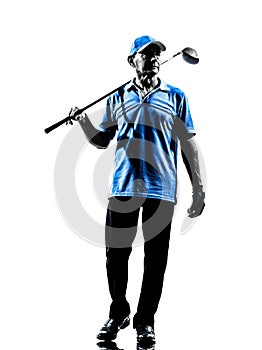 Man golfer golfing silhouette