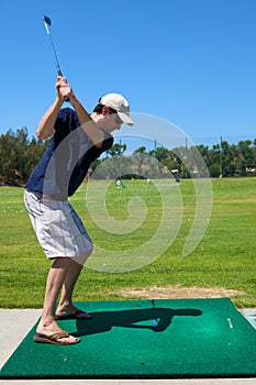 Man Golfing