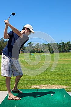 Man Golfing