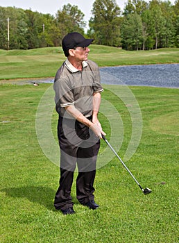 Man Golfing