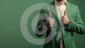 The Man in Green Suit.AI generated image