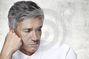 Man with grey hair photo