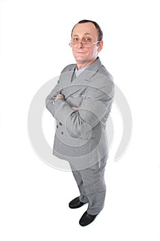 Man in grey suit posing