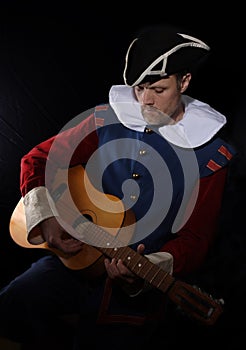 Man with a guitar (The troubadour),