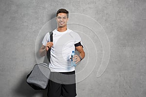 Man with gym bag