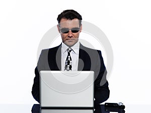 Man hacker computing business crime