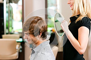 Man at the hairdresser