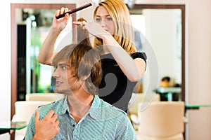 Man at the hairdresser