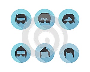 man hairstyle element icon vector illustration