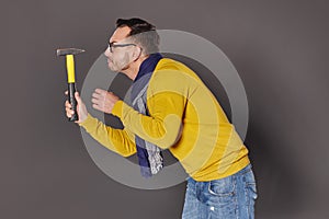 Man with hammer