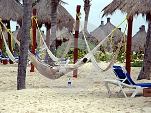 Man in hammock