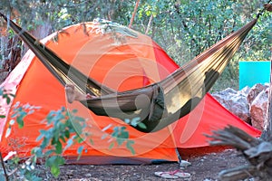 Man in the hammock