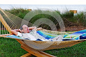 Man in Hammock