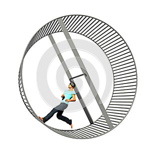 Man in Hamster Wheel