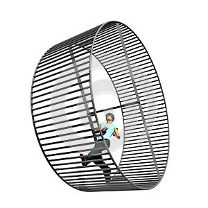 Man in Hamster Wheel