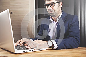 Man hand computer keyboard