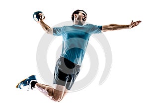 Man handball player isolated photo