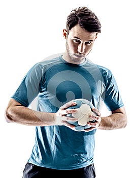 Man handball player isolated