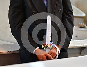 Man Hands with candle