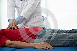 man has practiced cardiopulmonary resuscitation CPR for patients with sudden cardiac arrest. man able to help Cardiopulmonary CPR