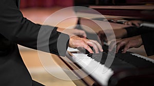 man having classical piano recital. High quality photo