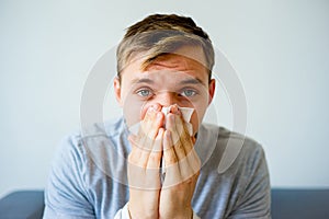 Man having cold