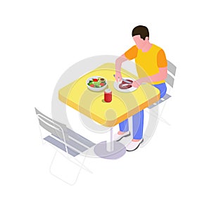 Man Having Dinner