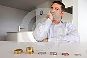 Man having financial problems