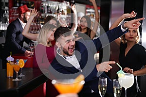 Man having fun at nightclub