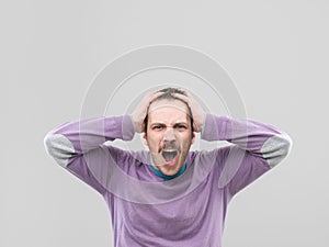 Man having a hard time